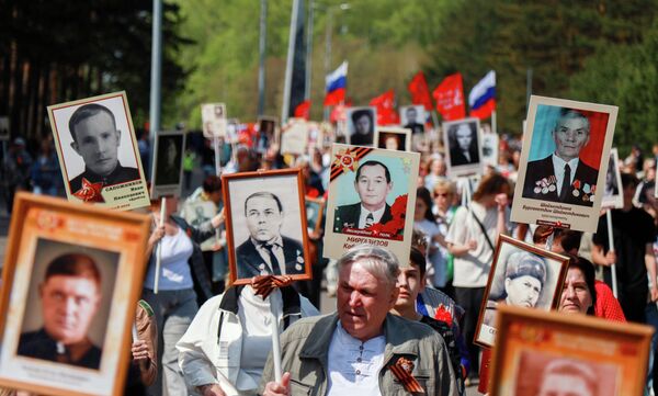 Акция Бессмертный полк в Прокопьевске