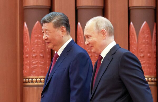 Президент РФ Владимир Путин и председатель КНР Си Цзиньпин.